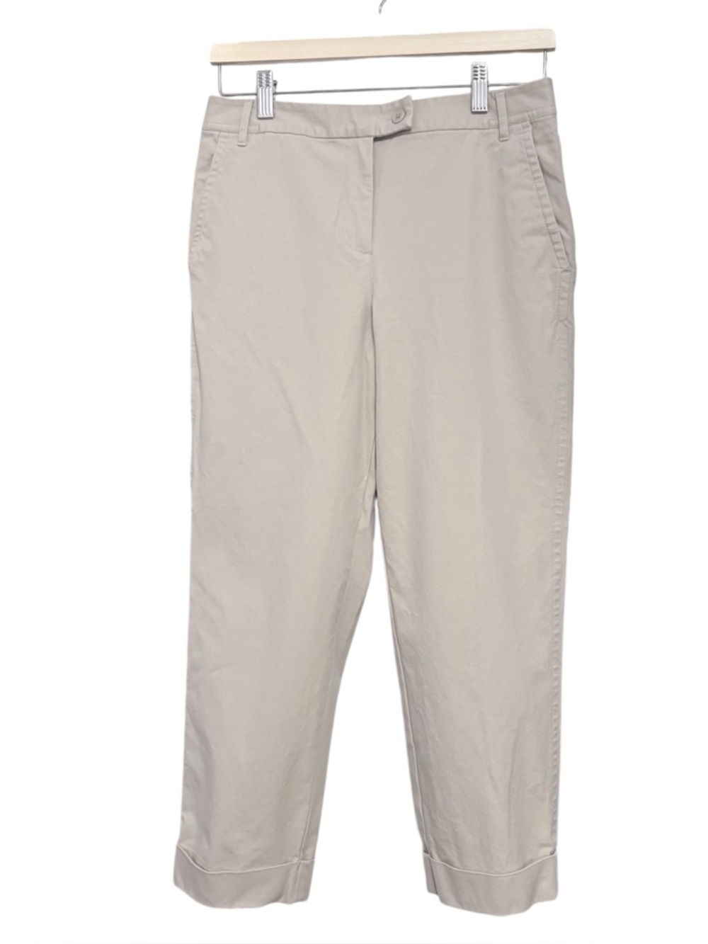 Talbot’s Women Tailored Stretch Cream Tan Crop / Capri Pants Size 4 US